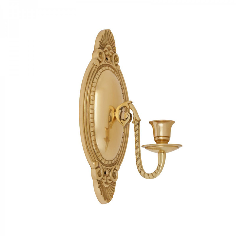 Victorian Vintage Brass Wall Sconce Candle Holder